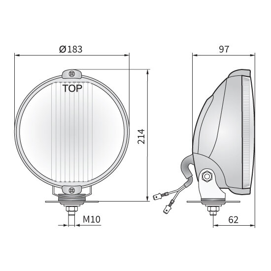 Wesem Halogeen HOS2 Verstraler (LED Ring) + 12V Lampjes
