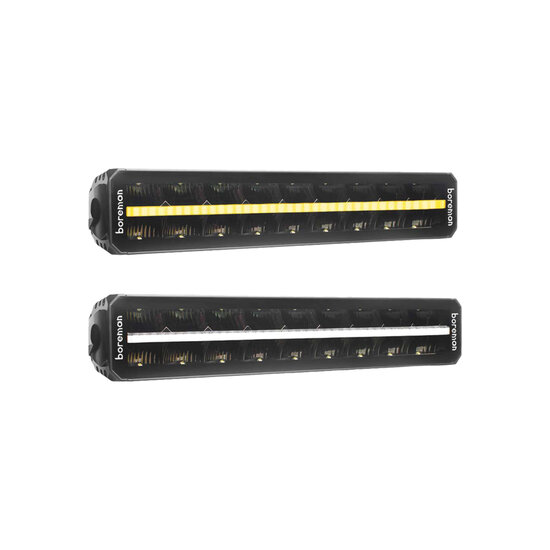 Boreman LED Lightbar + Stadslicht Wit of Oranje 17"