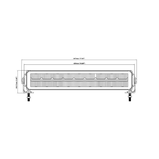 Boreman LED Lightbar + Stadslicht Wit of Oranje 17"