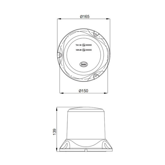 Dasteri LED Zwaailamp DSL-W500L.05 Oranje
