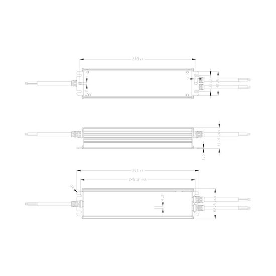 Waterdichte 24 Volt DC 350W LED Voeding