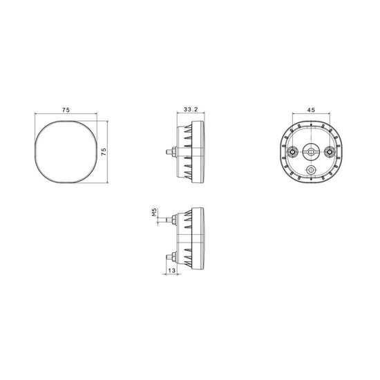 Fristom FT-410 LED Achteruitrijlamp Kabel