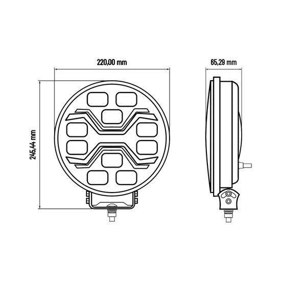 X-Spider Toxic LED Verstraler Rond | DRL + LED Flitser