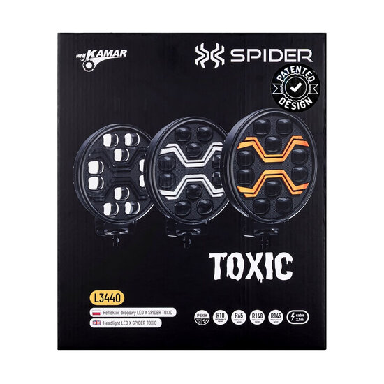 X-Spider Toxic LED Verstraler Rond | DRL + LED Flitser