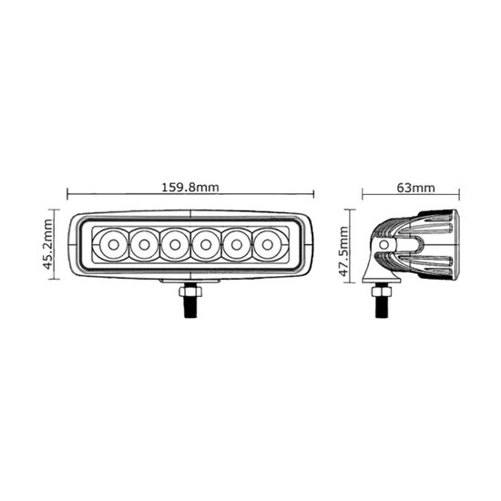 Set 4 stuks 18W LED Breedstralers 18W Basis