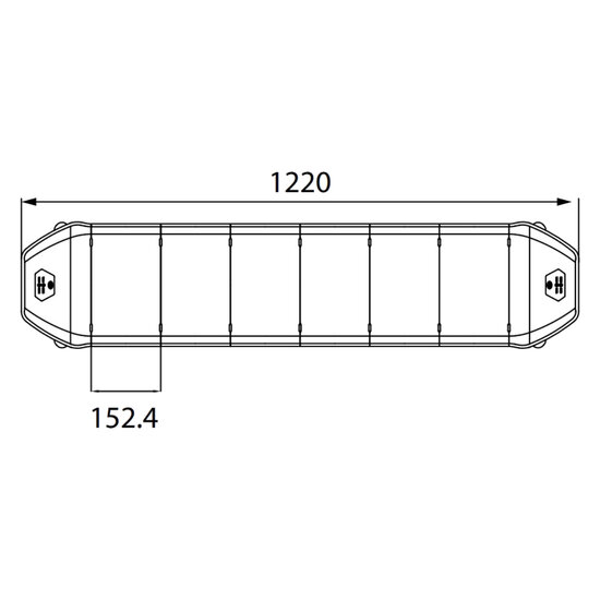 Dasteri LED Zwaaibalk Oranje 122CM + Werkverlichting + Afstandsbediening