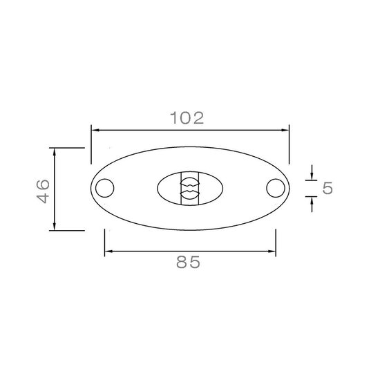 Asp&ouml;ck LED Markeringslamp Flatpoint II 0,5m Kabel 12V