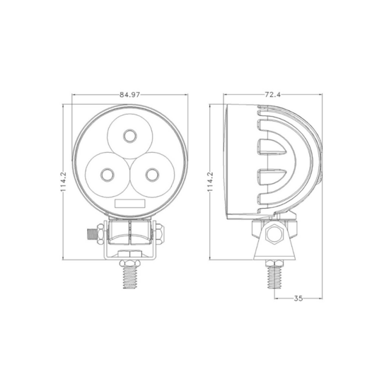 30W LED Werklamp Rond 3000LM | Verstelbaar
