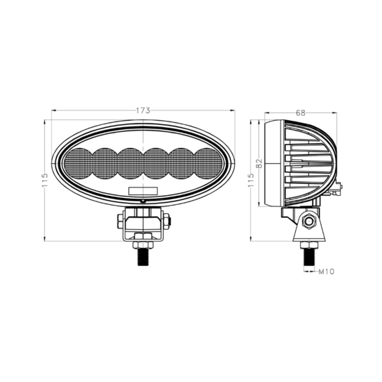 60W LED Werklamp Ovaal 5400LM