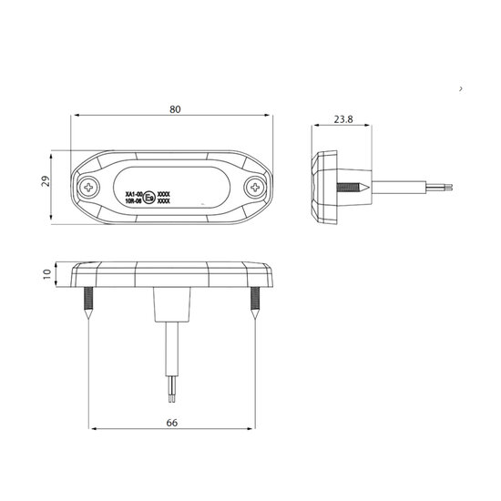LED Flitser Oranje 12-24V | 3-LED