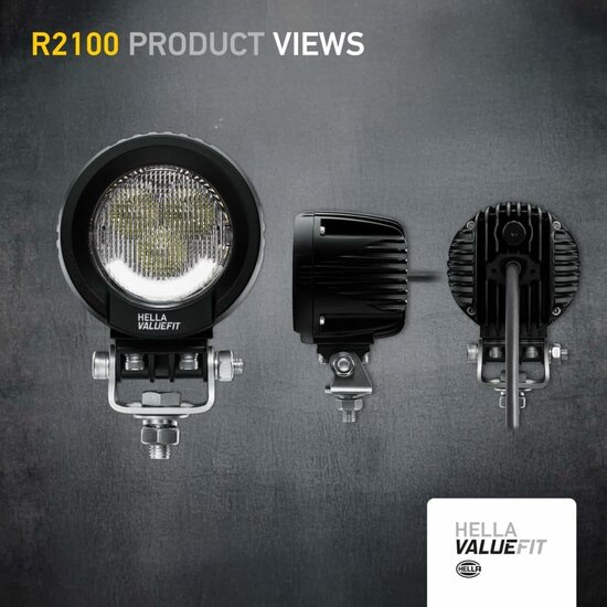 Hella Valuefit R2100 2.0 LED Breedstraler 12-24V + Wit/Geel Positielicht