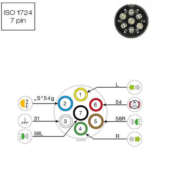 HELLA 7-Polige Stekker Aluminium | 8JA 001 918-002