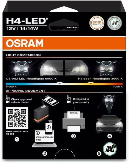 Osram Night Breaker LED Speed H4 450 Street Legal Set | +450%
