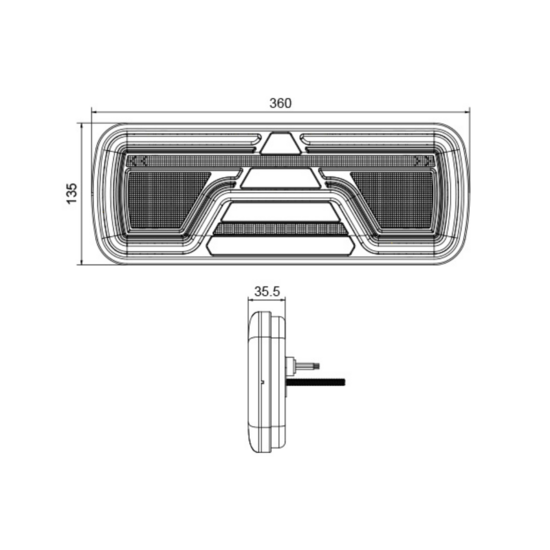 LED Neon Achterlicht Rechts | Dynamisch Knipperlicht | 12-24V