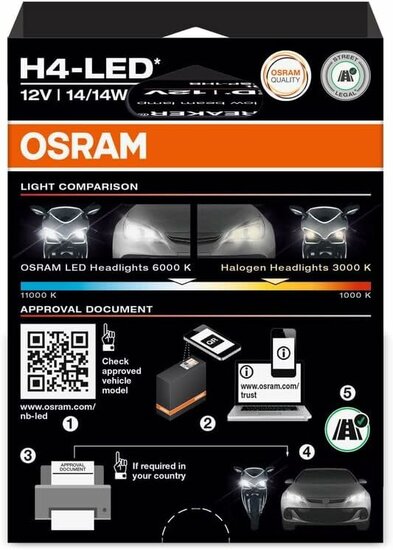 Osram Night Breaker LED H4 Speed 450 Street Legal | +450%