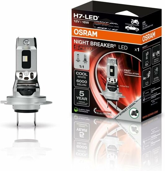 Osram Night Breaker LED H7 Speed 450 Street Legal | +450%