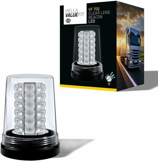 Hella VF700 LED Zwaailamp Oranje  12-24V | Transparant