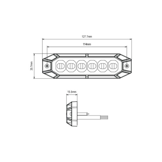 LED Flitser Oranje 12-24V | 12-LED