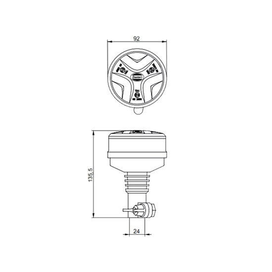 Actieset Dasteri 2x LED Flitser + 2x LED Zwaailamp