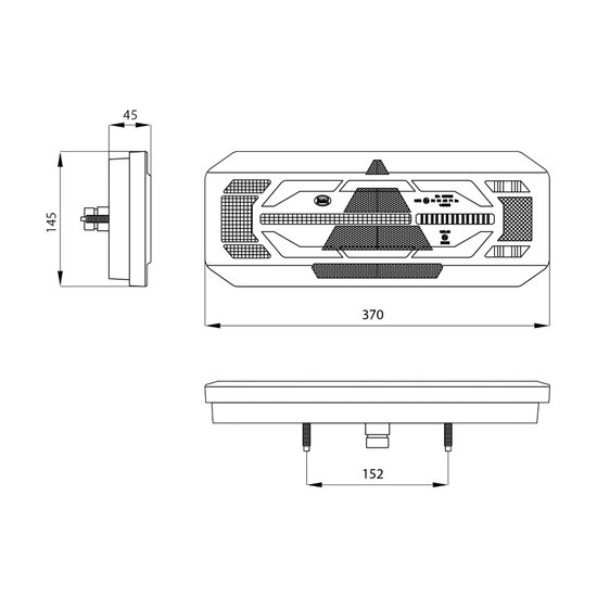 Dasteri DSL-6004TR 5-Lichtfuncties LED Achterlicht Rechts