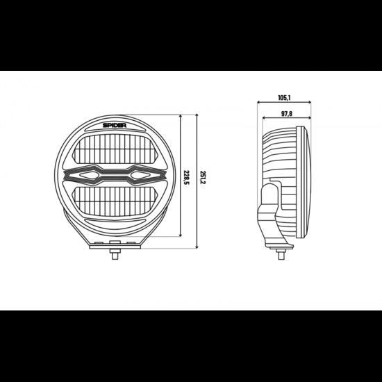 X-Spider Ninja LED Verstraler Rond | DRL + LED Flitser