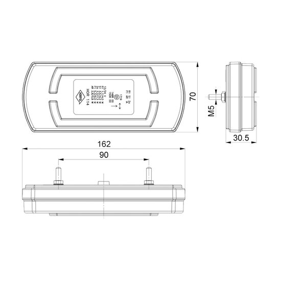 Horpol LED Achterlicht CLEOmax 4-functies LZD 2840