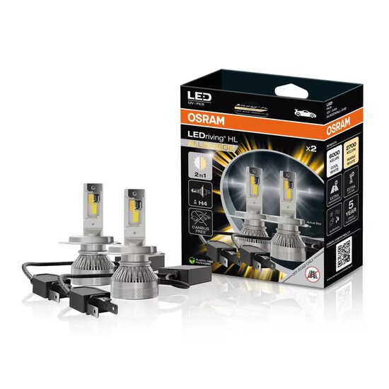 Osram Ledriving HL ALLSEASON H4 LED Koplamp Set P43t
