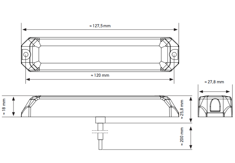 Hella BST 2.0 LED Flitser Oranje 10-30V | 2XD 018 160-001