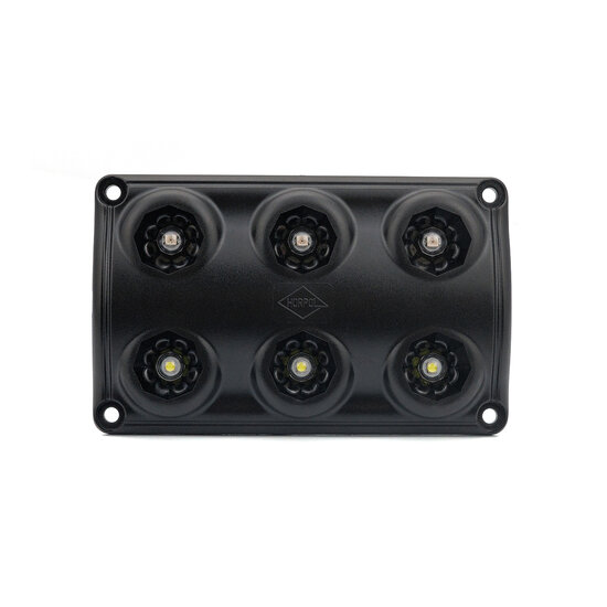 Horpol LED Interieurlamp Zwart 12-24V | Wit + Rood