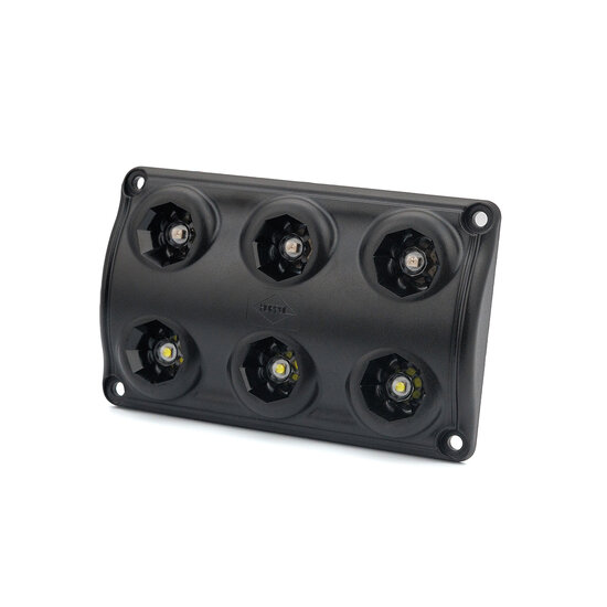 Horpol LED Interieurlamp Zwart 12-24V | Wit + Rood