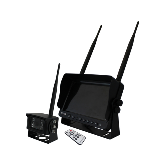 7" Achteruitrijcamera Set Draadloos | Quad View