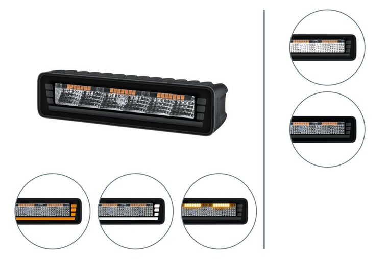 HELLA Black Magic Edgeless Pro Mini 7 inch LED Lightbar | 2.154 lumen