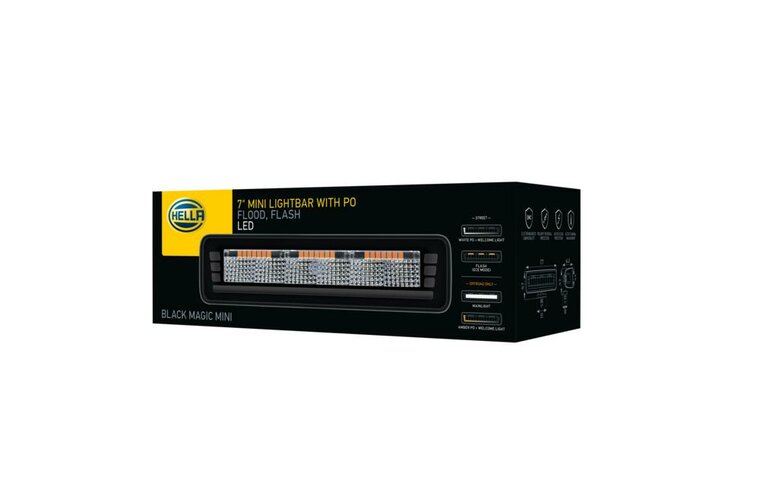 HELLA Black Magic Edgeless Pro Mini 7 inch LED Lightbar | 2.154 lumen
