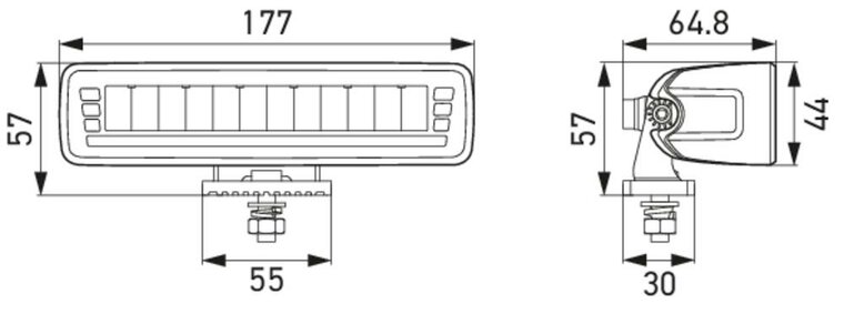HELLA Black Magic Edgeless Pro Mini 7 inch LED Lightbar | 2.154 lumen
