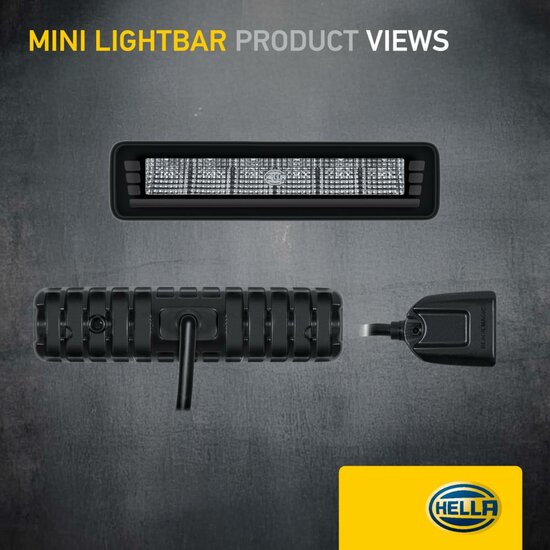 HELLA Black Magic Edgeless Pro Mini 7 inch LED Lightbar | 2.125 lumen