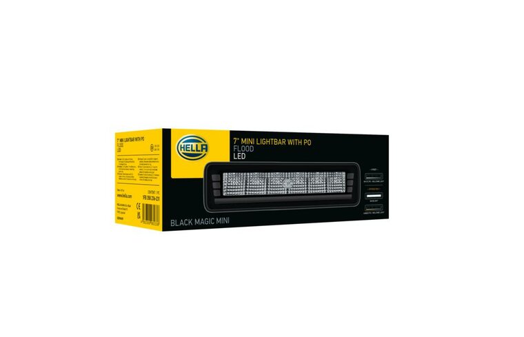 HELLA Black Magic Edgeless Pro Mini 7 inch LED Lightbar | 2.125 lumen