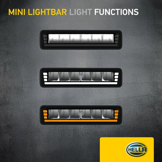 HELLA Black Magic Edgeless Pro Mini 7 inch LED Lightbar | 2.152 lumen