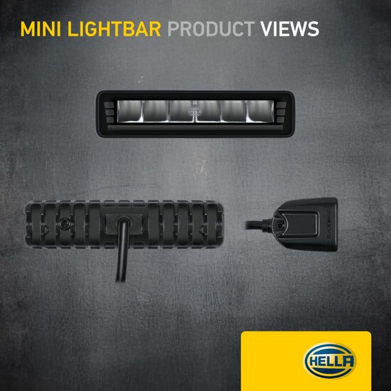 HELLA Black Magic Edgeless Pro Mini 7 inch LED Lightbar | 2.152 lumen