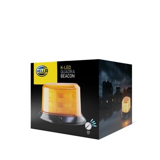 HELLA K-LED QUADRA LED Zwaailamp Oranje
