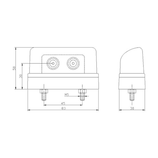 Fristom FT-016/1 LED Kentekenverlichting 12-24V