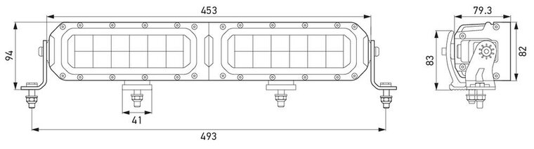 HELLA Black Magic Tough Pro Twin 18" LED Lightbar | 1.800 lumen