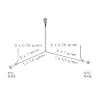 Aspöck Kabelboom 13-polige stekker 12m + 2x aftakking DC 20cm