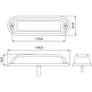 Led Flitser met Zwarte Behuizing Rood