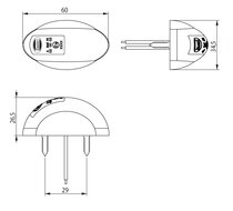 LED Achtermarkering 10-30V