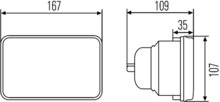 Hella Set Optiek Universeel H4 167x107 Met gloeilampen Links/Rechts | 1AB 003 177-862