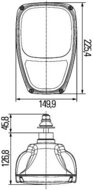 Hella Koplamp Combi 220 24V Deutsch Met Knipperlicht Links | 1EE 996 174-387