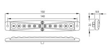 LED Achtermarkering Rood Lang 12V