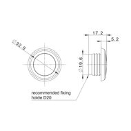Fristom LED Markeringslamp FT-074 C LED Inbouw Rond Rood