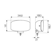 Hella Jumbo 320 Verstraler Zwart Met Stadslicht | 1FE 008 773-041