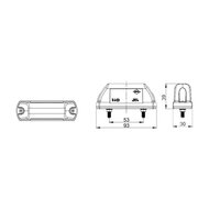 Horpol LED Markeringslamp 12-24V 2-Functies + 0,5m Kabel LD 703